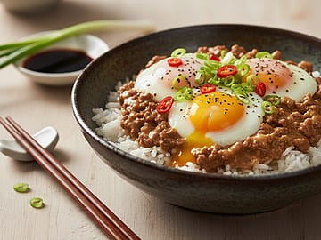 Beef & Egg Rice Bowl