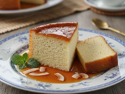 Creamy Bread & Cheese Caramel Pudding
