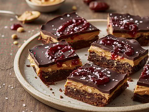 Peanut Butter & Jelly Date Bark