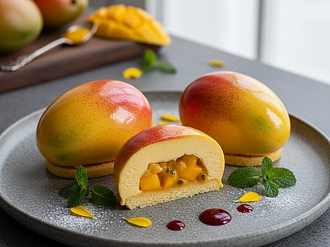 Viral Mango Hyper-Realistic Dessert