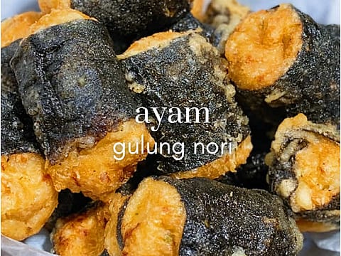 Ayam Gulung Nori (Chicken Nori Rolls)