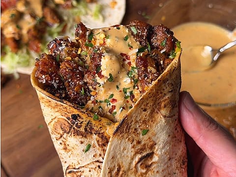 Crispy Garlic Parmesan Chicken Wraps