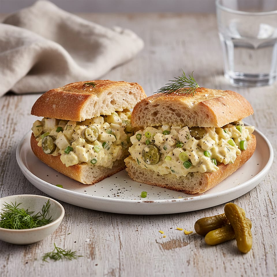 Chopped Chicken Egg Salad Sandwich