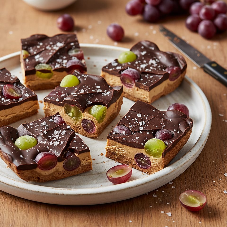 Grape Chocolate Peanut Butter Bark