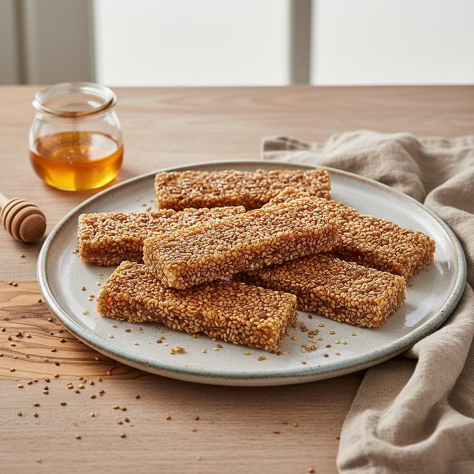 Pasteli (Greek Sesame Honey Bars)