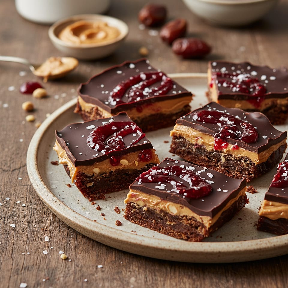 Peanut Butter & Jelly Date Bark