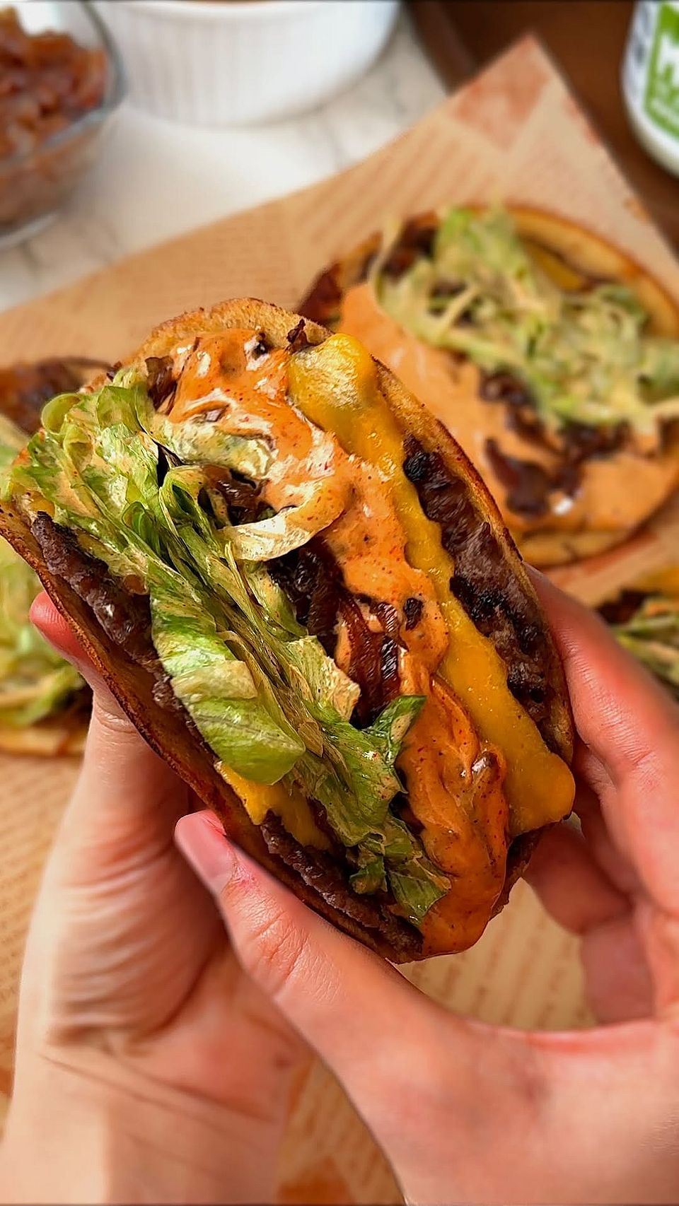 Smash Burger Tacos