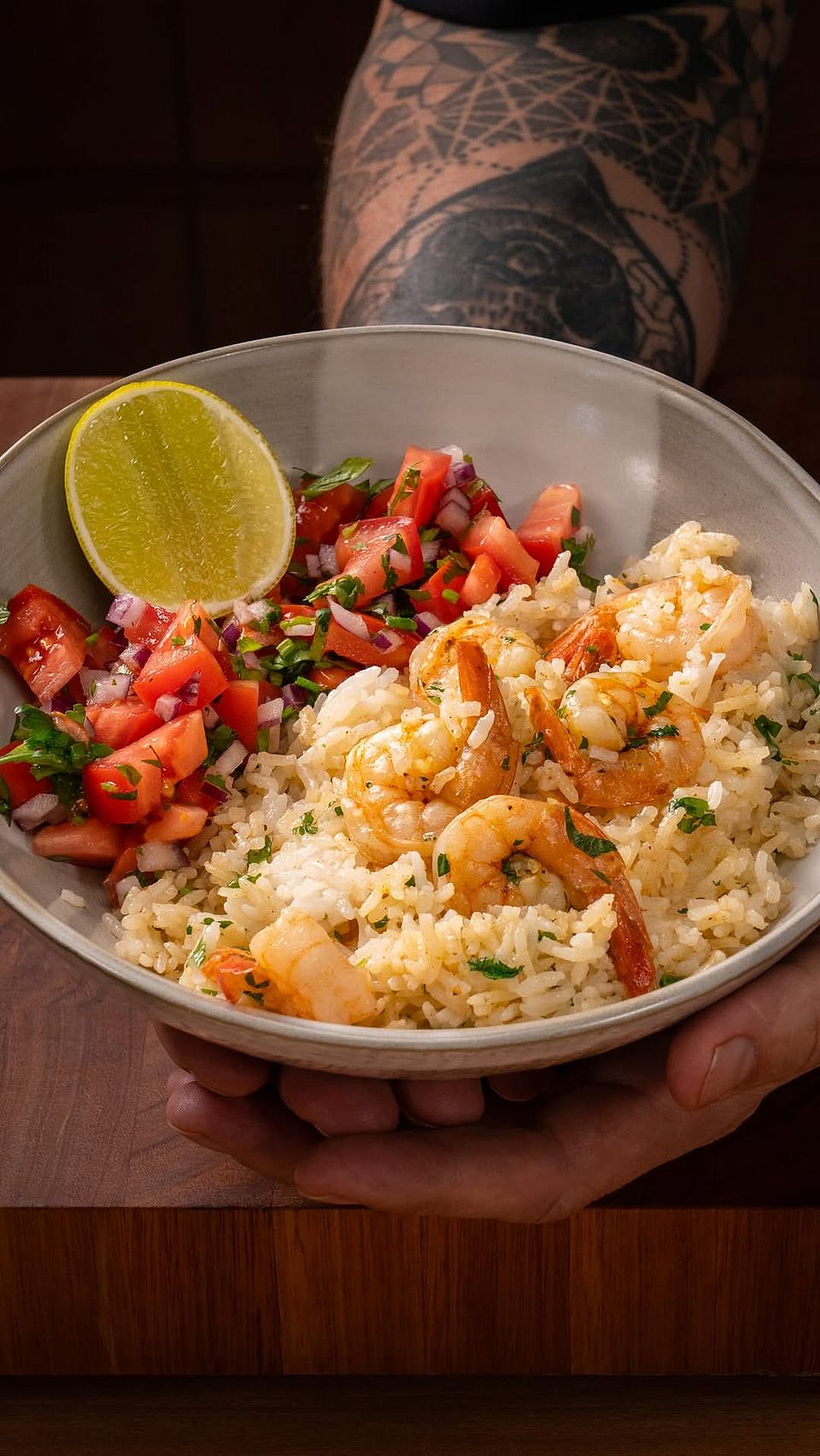 Rice Cooker Coconut Rice with Prawns
