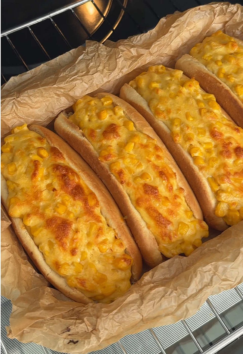 Hot Dog with Cheesy Corn